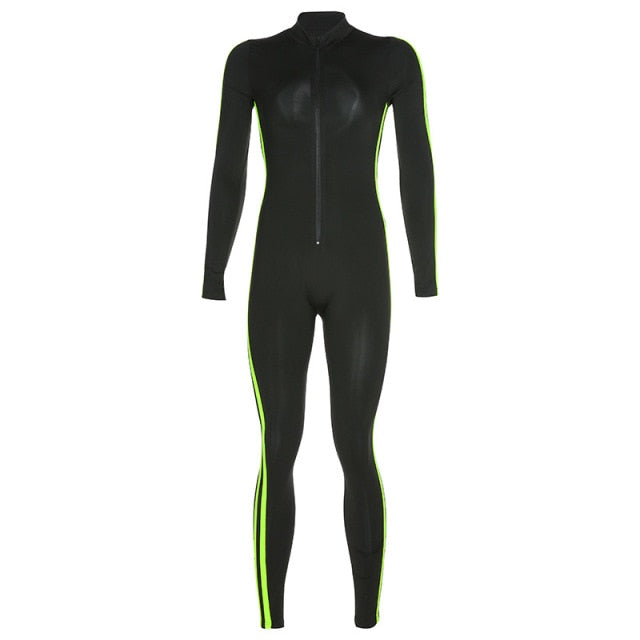 Neon Stripe Fitness Jumpsuit